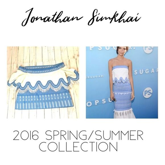 Jonathan Simkhai Tops - Jonathan Simkhai Fringe off the Shoulder CropTop S